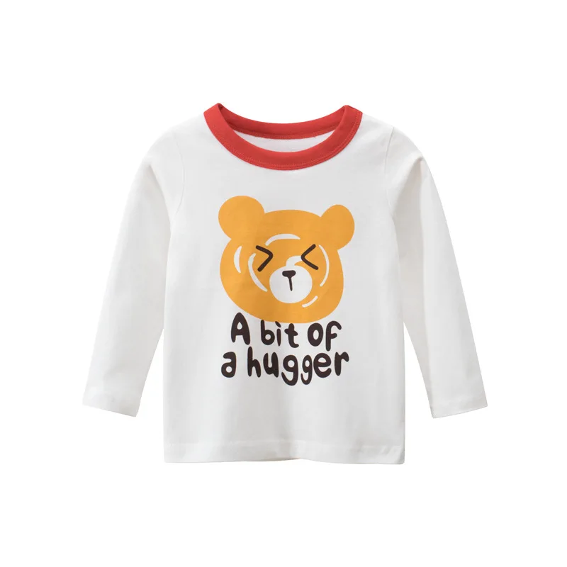 

2020 Autumn New Arrivals Girl Cartoon Bear Rabbit Long Sleeve T-shirt Children Girls Baby Clothes Cotton Cute Tshirts Letter Top