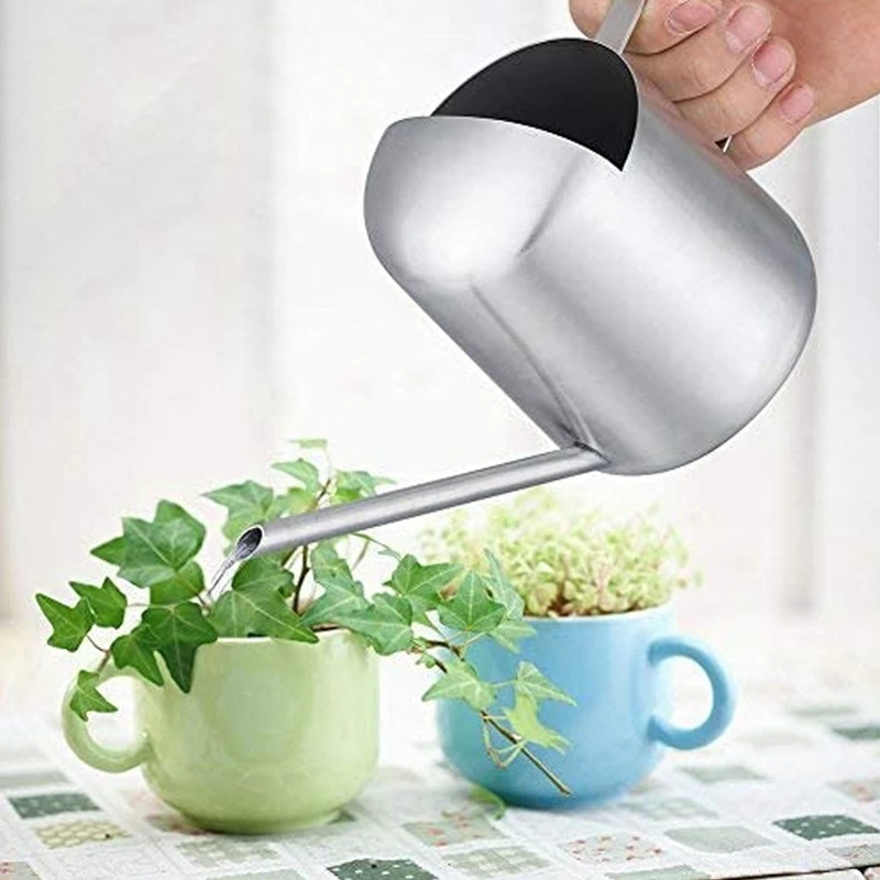 

2021 Stainless Steel Watering Can Garden Plant Flower Long Mouth Sprinkling Pot Patio Lawn Care(300Ml)
