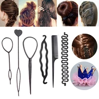 hair accessories set braiding hair styling tools donut hair bun maker twist hair clips hairpins braider for women girls