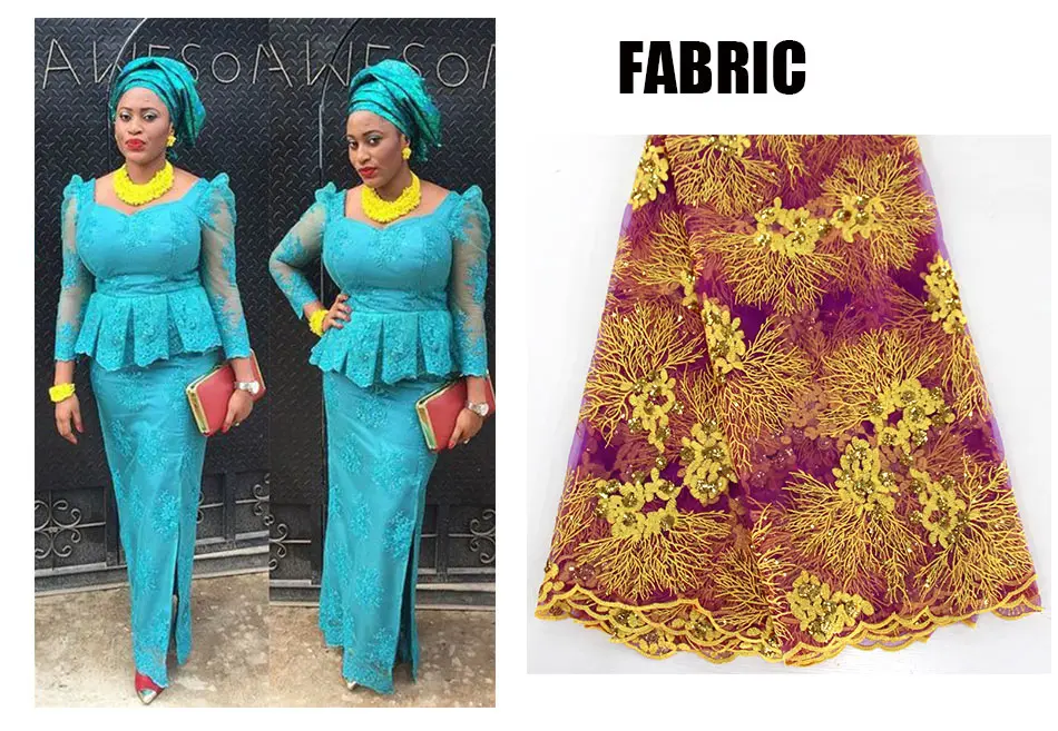 2 Pcs Set Fashion African Lace Dresses for Women Bazin Riche Africa Style Traditional Long Sleeve Skirt WY2438 | Тематическая
