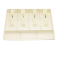 4 grid hotel supermarket coin drawer cashier money storage cash register tray abs shop replacement with clip box
