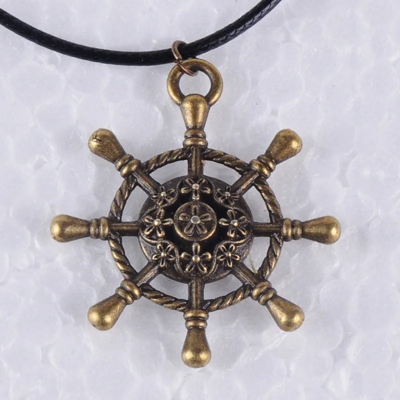 Винтажное ожерелье с подвеской в виде руля из античной бронзы для женщин и мужчин