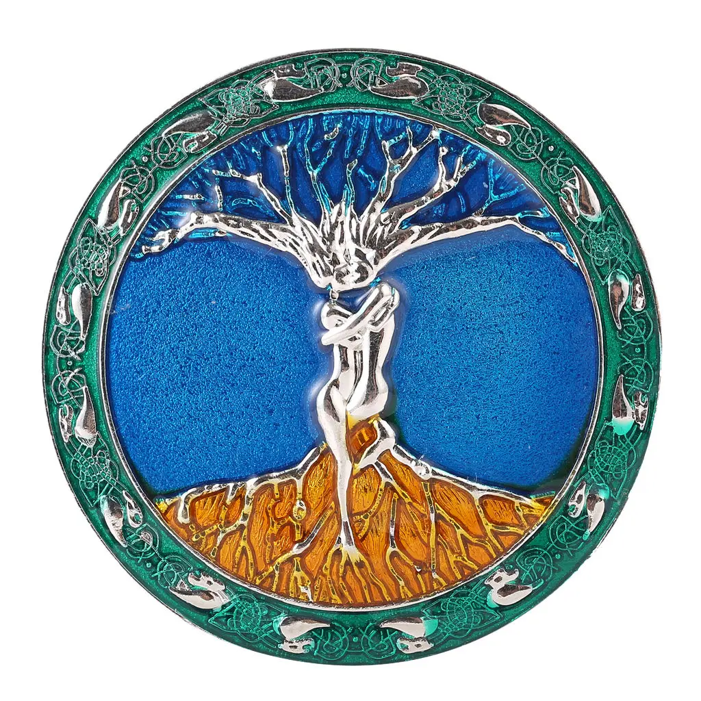 Fashion Belt Buckle Men's Tree Of Life Roots BranchesColorful Carved Buckle 8cm