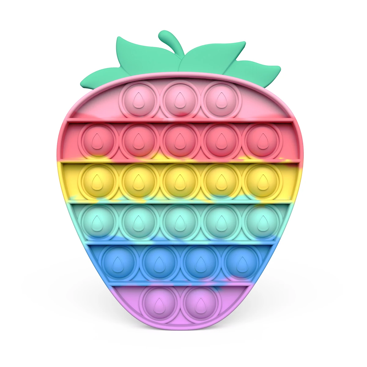 

Strawberry brinquedos Pop Fidget Toys for Children Adults Kawaii Figet Toy Kids Fun Push Bubble down Antistress toy Girls Boys