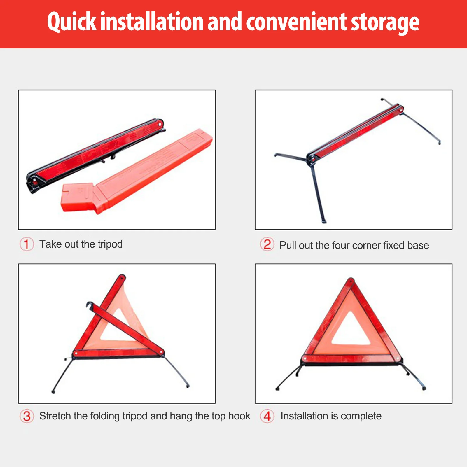

Car Vehicle Emergency Breakdown Warning Sign Triangle Reflective Road Safety foldable Reflective Road Safety