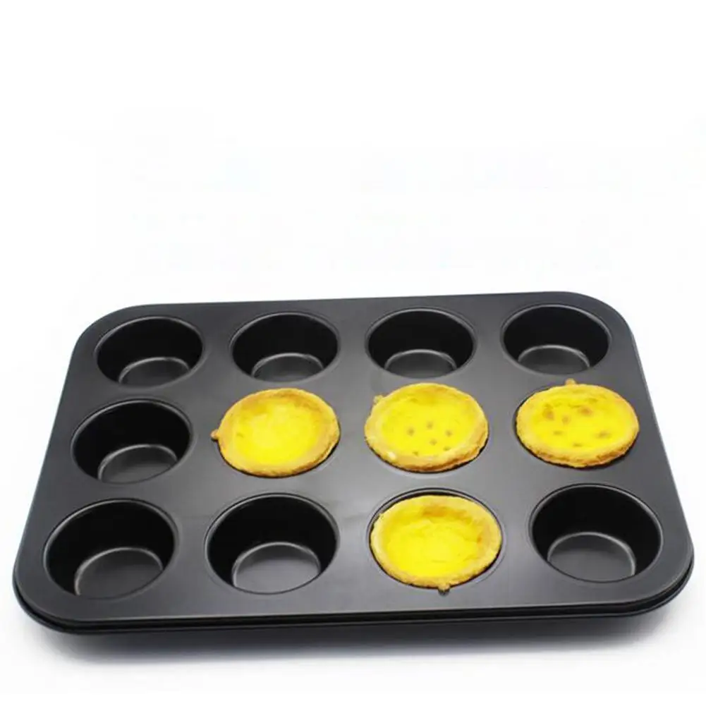 12 сетка круглая форма для мини тортов яйцо Маффин Пан кекс выпечки инструменты из углеродистой стали|Формы