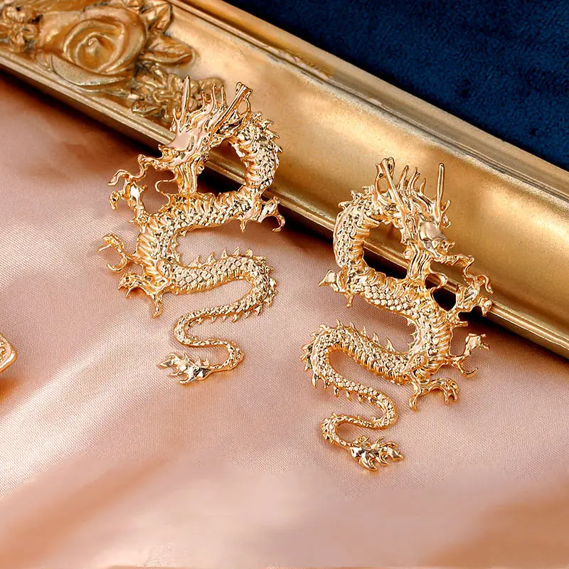 Женские винтажные серьги-подвески в виде дракона | Украшения и аксессуары