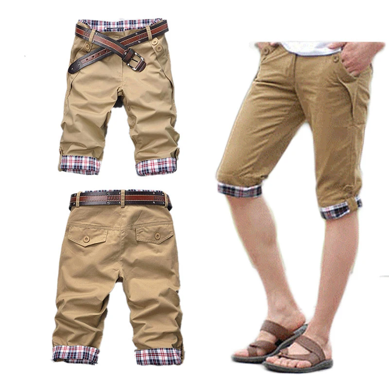 Мужские летние повседневные шорты мужские Капри Мужская одежда из хлопка