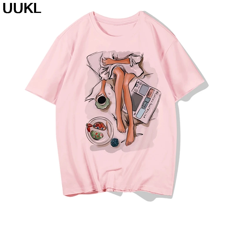 Летняя мода 2020 модная женская футболка в стиле Харадзюку для девушек с