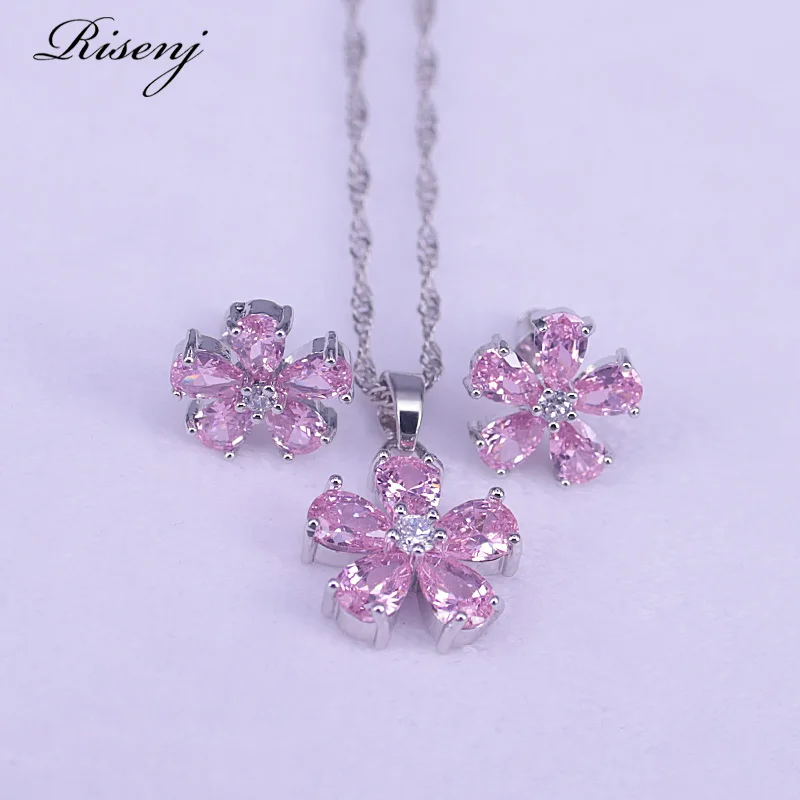 Женский ювелирный комплект из колье и серёг серебра 925 пробы|Ювелирные наборы| |