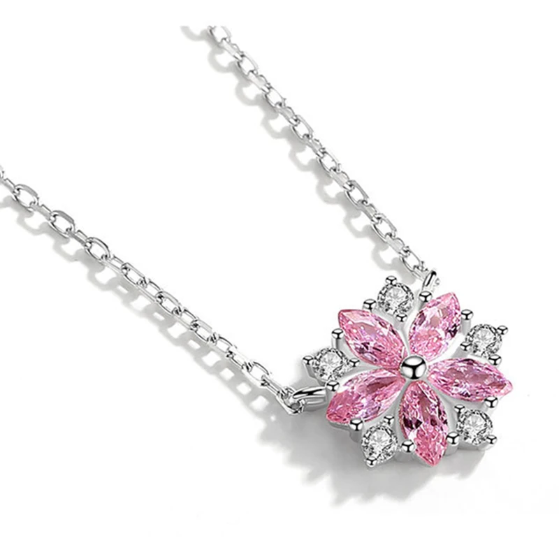 Ожерелье женское из серебра 925 пробы с розовым кварцем | Украшения и аксессуары