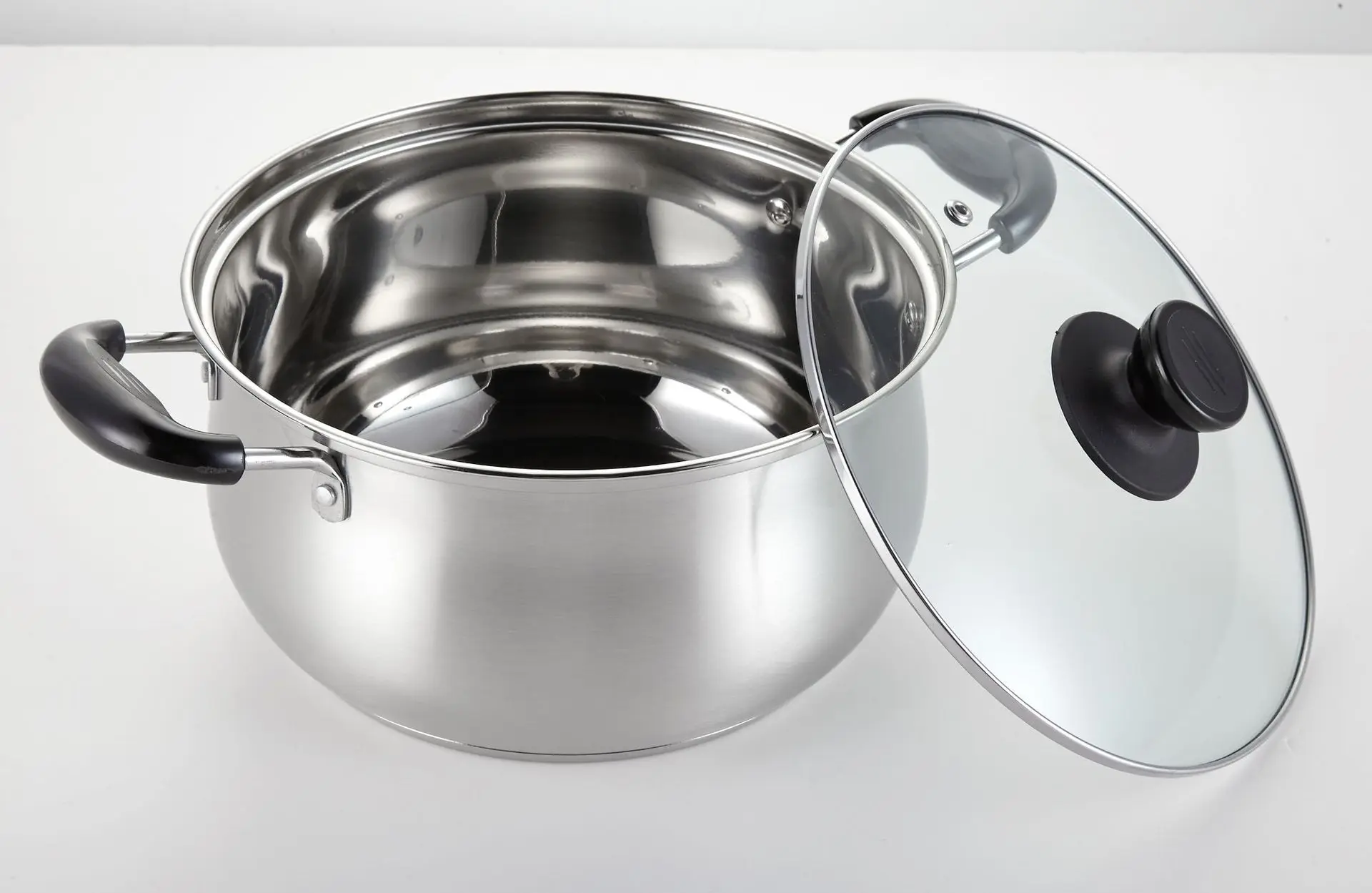 Кастрюля для супа из нержавеющей стали с двойным дном Подарочная плита жемчужным