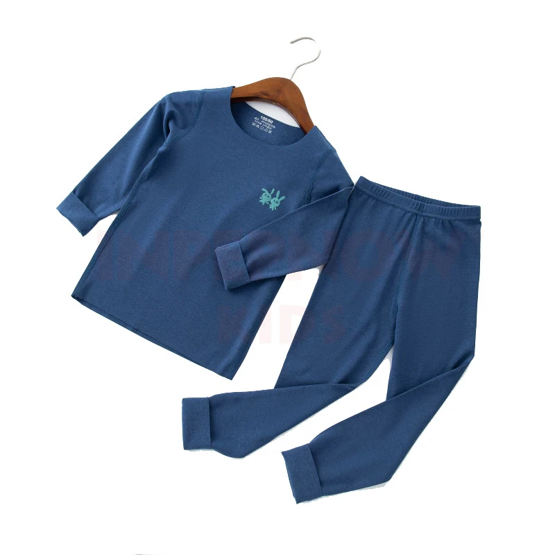 INPEPNOW/однотонная одежда для сна детский пижамный комплект детские пижамы