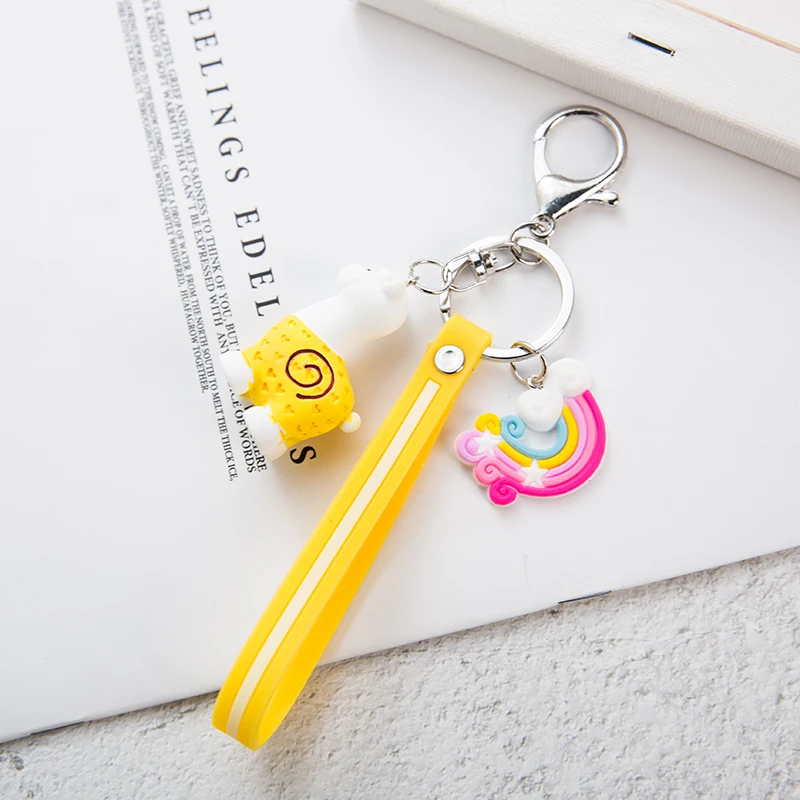 Creative Animal Key Chain Cute Alpaca Doll Keychain for Women Car Ring Bag Pendant Jewelry Gifts Wholesale | Украшения и