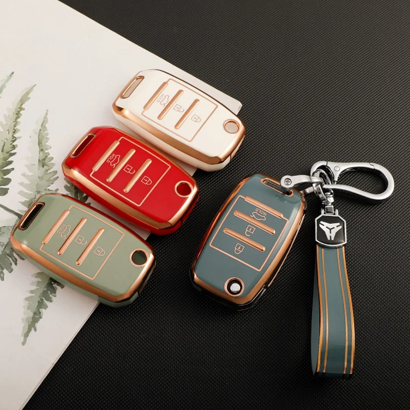 

New TPU Car Key Cover Is Suitable For Kia Series K3 k2 Cachet K4 Pegas Forte Kxcross KX7 Phnom Penh Key Case Keychain Auto Parts