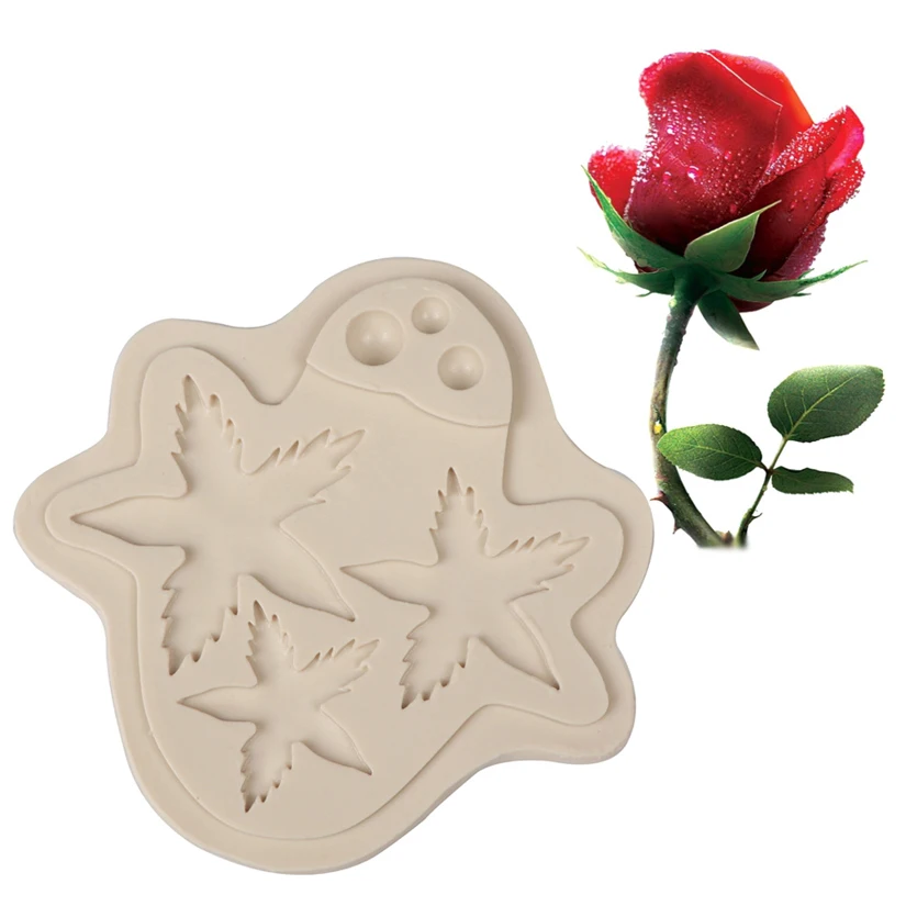 

Wholesale 10 pcs Rose Receptacle Calyx Shape Silicone Sugarcraft Mold Fondant Cake Decorating Tools Baking Mold