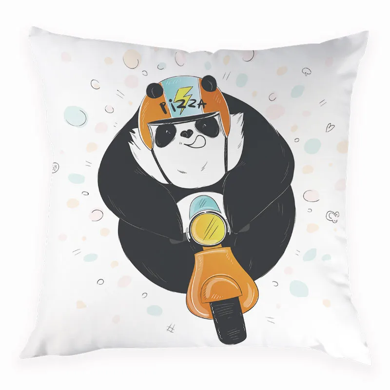 

Cartoon Panda Cushion Cover Sofa Pillow Covers Peach Skin Decorative Pillowcase Home Decor Pillow Case Cushion Cover 45x45cm