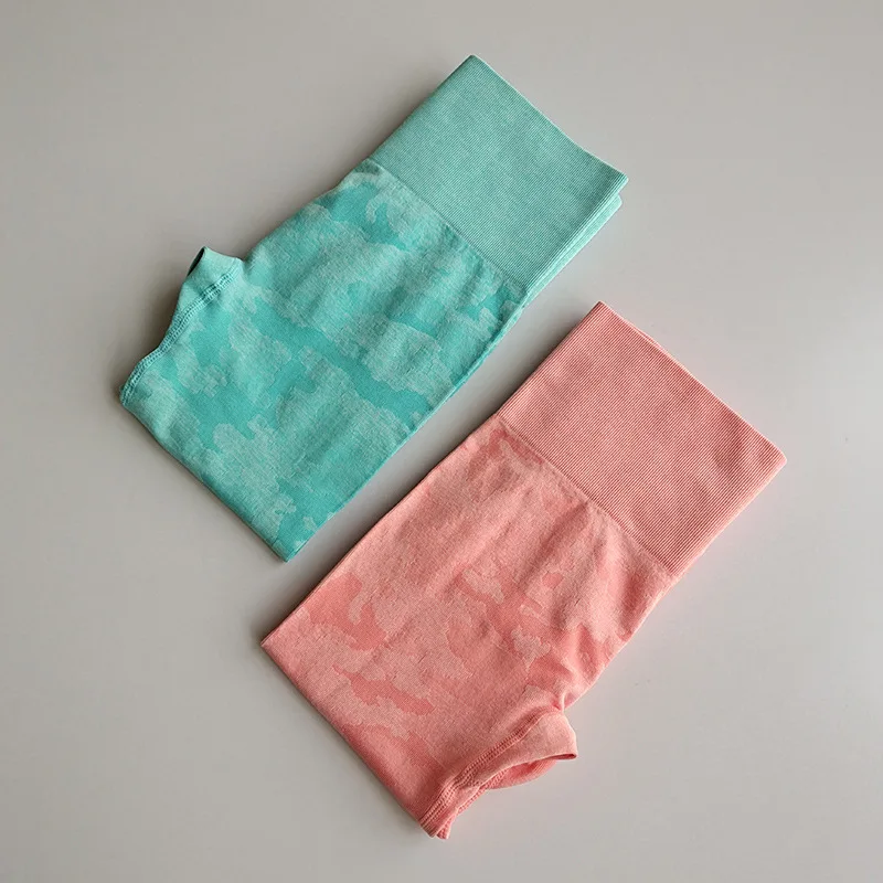 Бесшовный Камуфляжный комплект для йоги женщин одежда спортзала и фитнеса