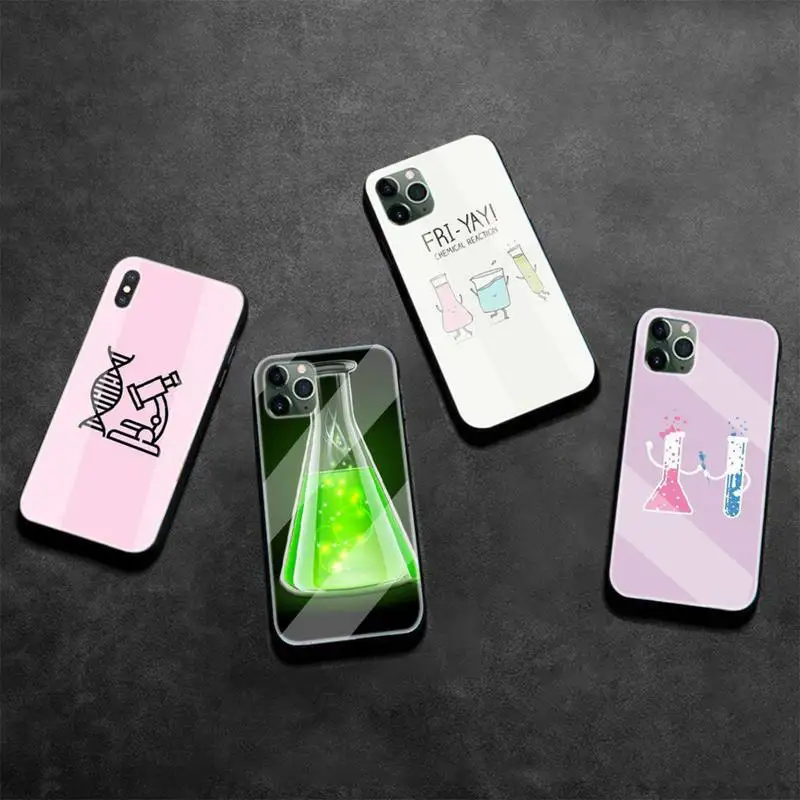 

I Love Chemistry Phone Case Tempered Glass For Iphone6plus 6S 7 7plus 8 X XS XSmax XR 11 12 Pro Max 12mini