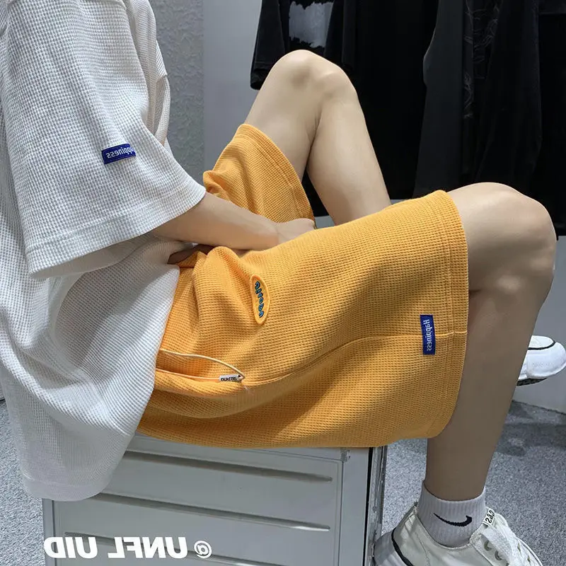 

Men's Shorts Loose-fitting Trend Summer Thin Piece 2021 New Hong Kong Style Casual Five-point Pants