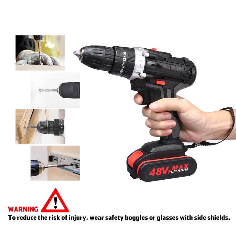 48 В многофункциональная аккумуляторная ударная Ударная дрель отвертка
