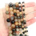 Бусины из натурального камня, гетеродичные хрустальные круглые бусины россыпью для изготовления ювелирных изделий, рукоделия, браслета, сделай сам, 4-12 мм