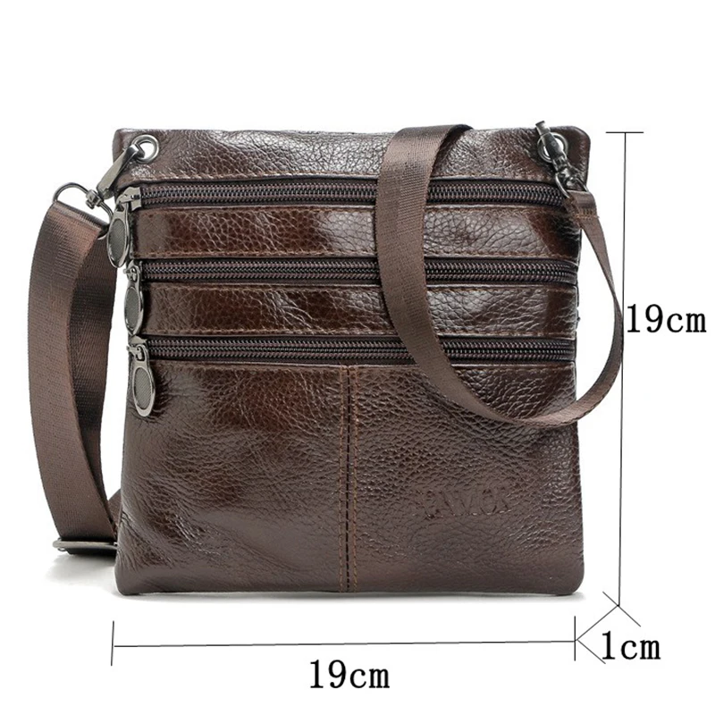 Простая мужская сумка через плечо повседневная Маленькая мессенджер из