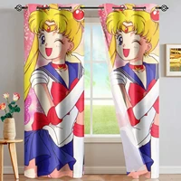 cartoon anime 2 panels blackout curtain for living room home decor curtains for bedroom thick blackout windows curtains