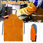 Садовый фартук для сварки из воловьей кожи, защитная одежда для сварщика, защита одежды для мужчин и женщин, защита от шипов, желтая Рабочая кожа