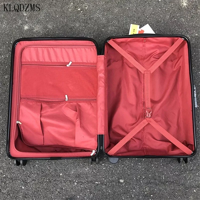 KLQDZMS 20 &quot24" 26 дюймов Чехол на колесиках из поликарбоната легкий чемодан чехол