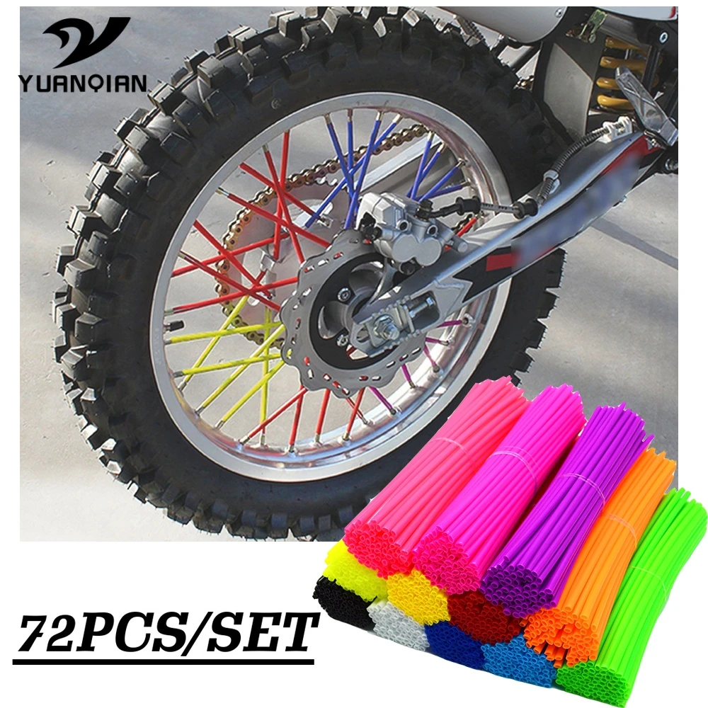 72 pcs Universal Moto Dirt Bike Enduro Off Road Wheel RIM Spoke Skins covers for Honda CRF150R CRF230F CRF250X CRF450R CRF450X |