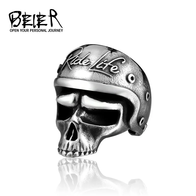 Мужское кольцо с черепом Beier из нержавеющей стали 316L LLBR8-722R