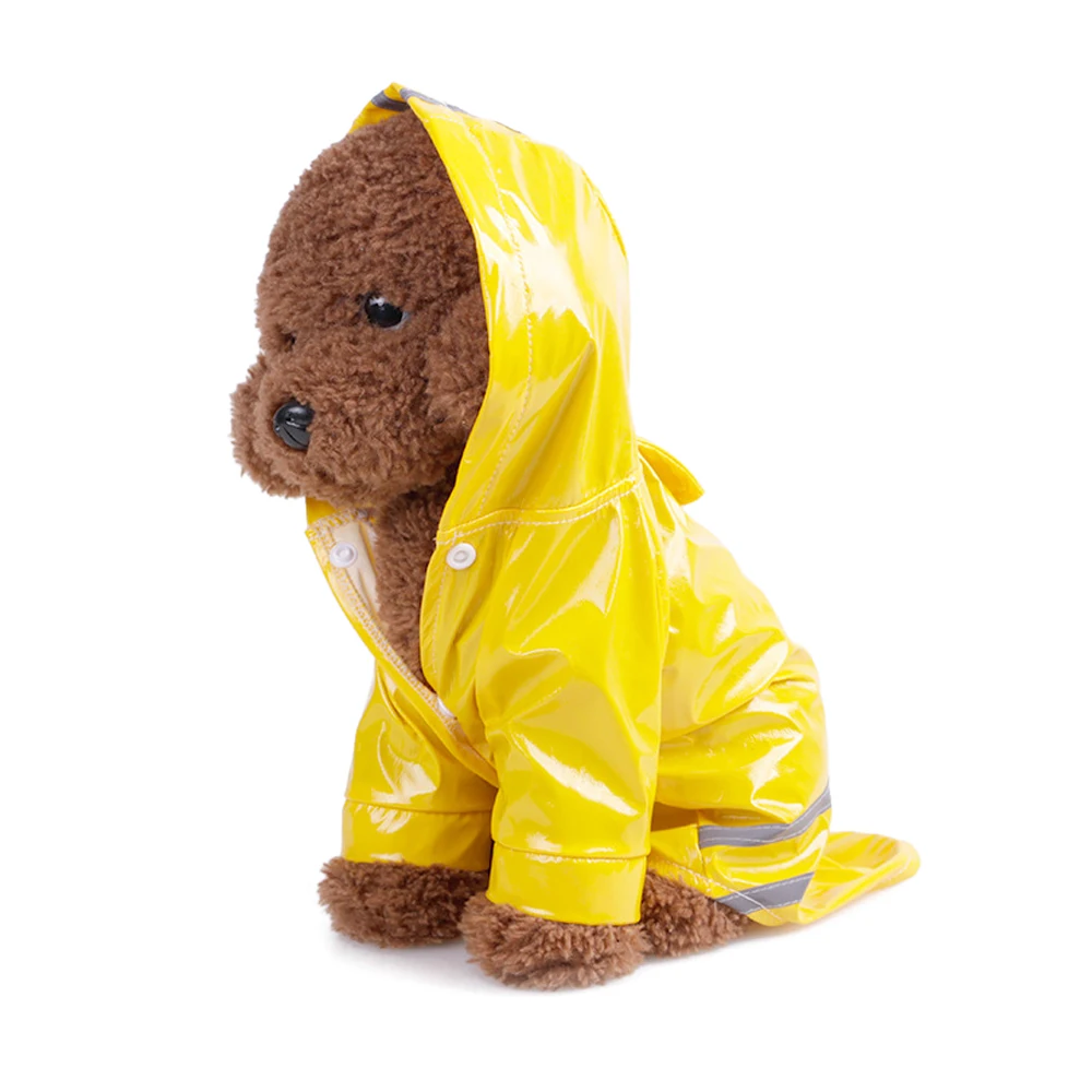 Дождевик из ПУ кожи для домашних животных светоотражающая одежда маленьких и