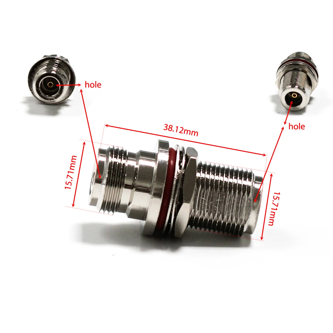 1 шт. Женский переходник Jack nut типа N RF коаксиальный адаптер конвертер прямой