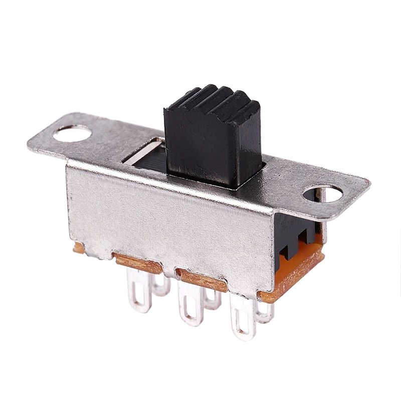 10 шт. 2 положения DPDT 2P2T Панель Крепление вертикальный скользящий переключатель 6