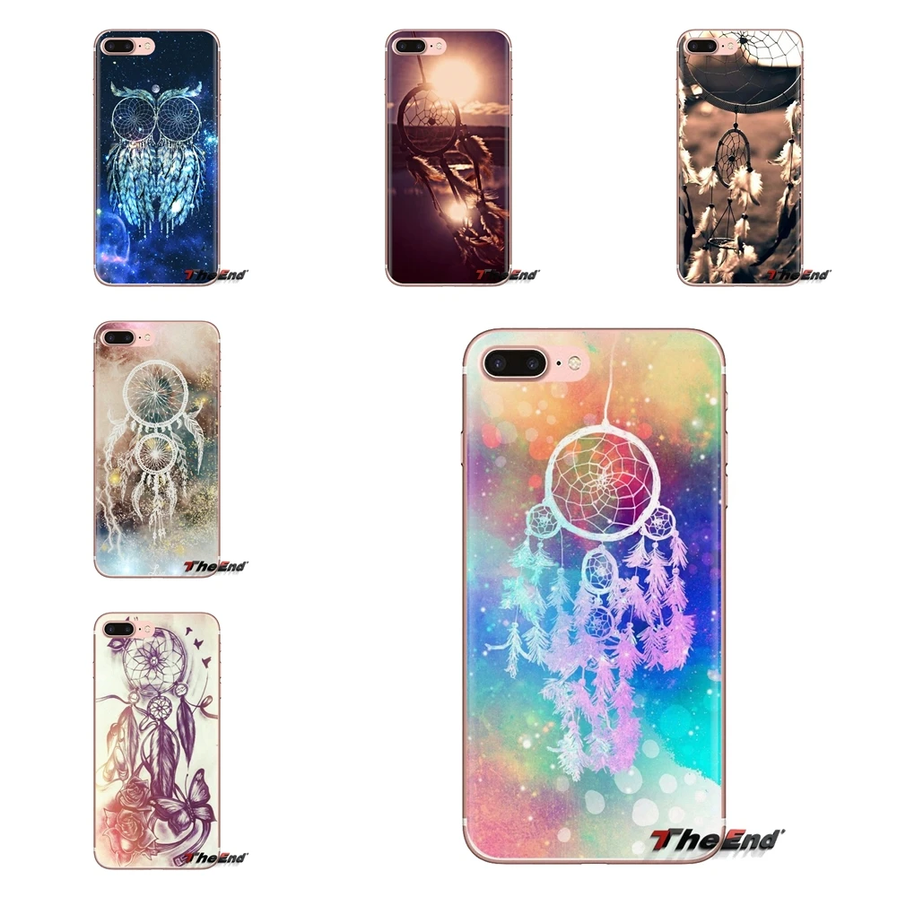 For Huawei Mate Honor 4C 5C 5X 6X 7 7A 7C 8 9 10 8C 8X 20 Lite Pro Transparent Soft Shell Covers Dream Catcher Good Luck Feather |