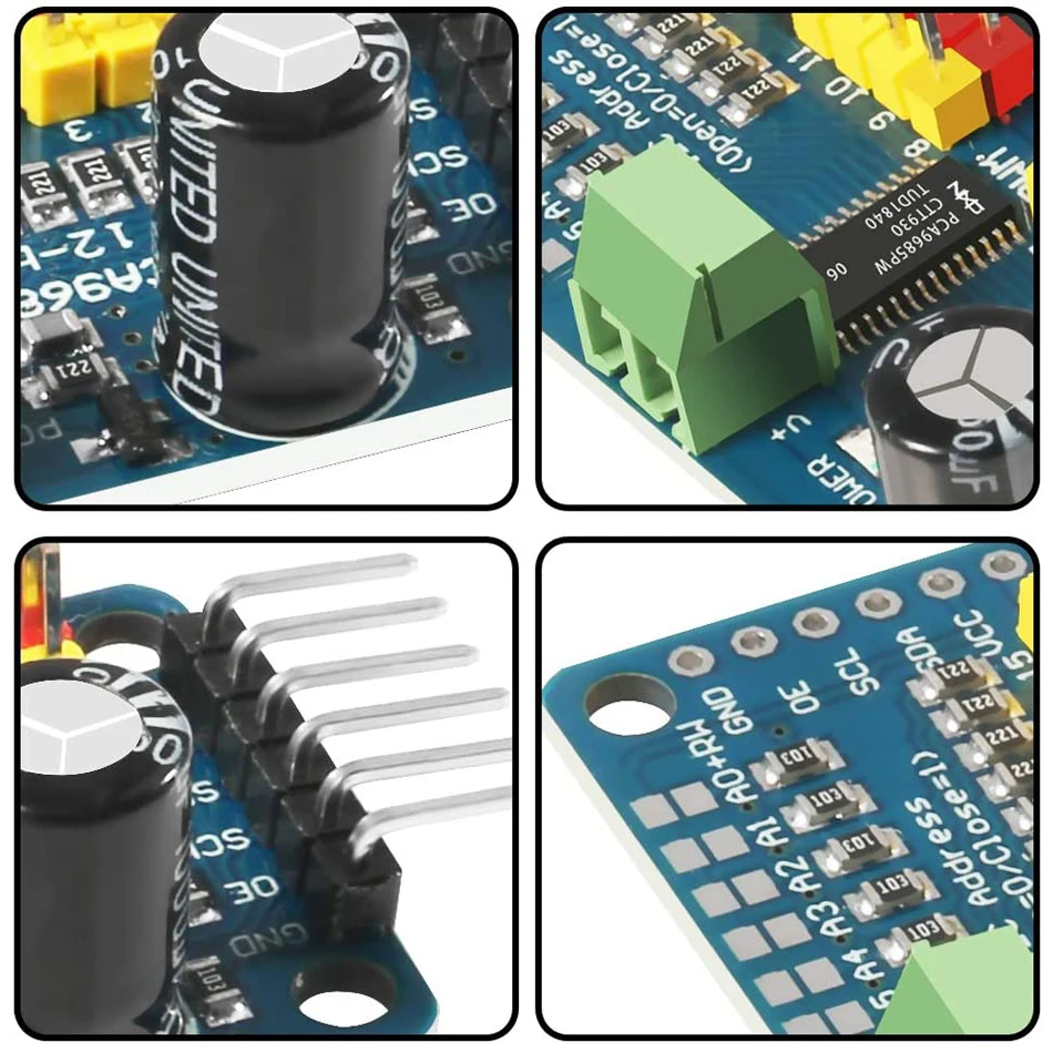 16-канальный 12-битный интерфейс PWM/Servo Driver-I2C PCA9685 для arduino Raspberry pi shield module servo |