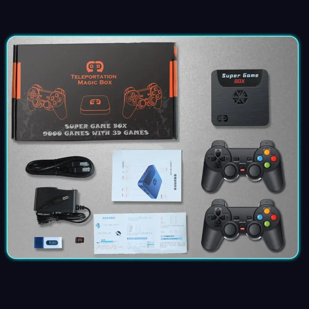 

Игровая приставка X5 с 2 контроллерами, 9000 + классических ретро-игр