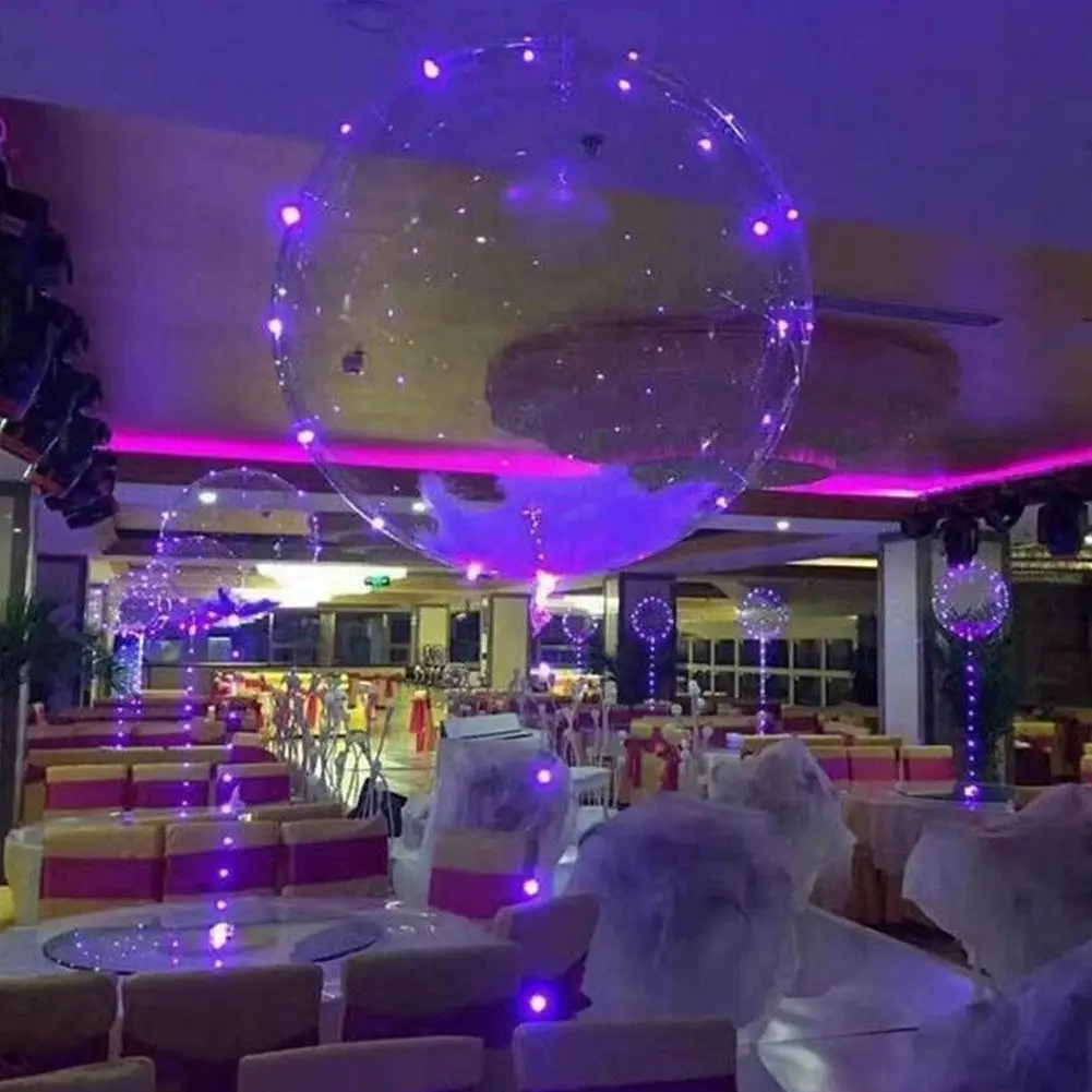 

Прозрачные светодиодные воздушные шары Bobo Ball, Свадебные Воздушные шары, украшения для вечеринки, фон, Свадебные Воздушные шары, принадлежно...