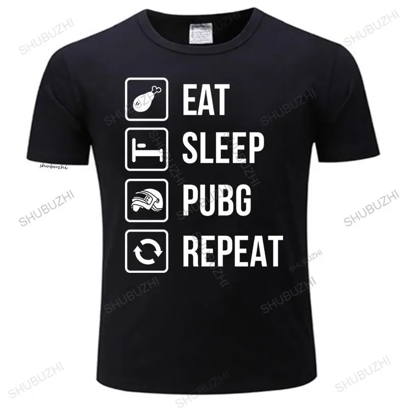 

Eat Sleep PUBG Repeat print T Shirt Winner Winner Chicken Dinner Short Sleeve High Quality 100% Cotton Tee Clothing Tops Man