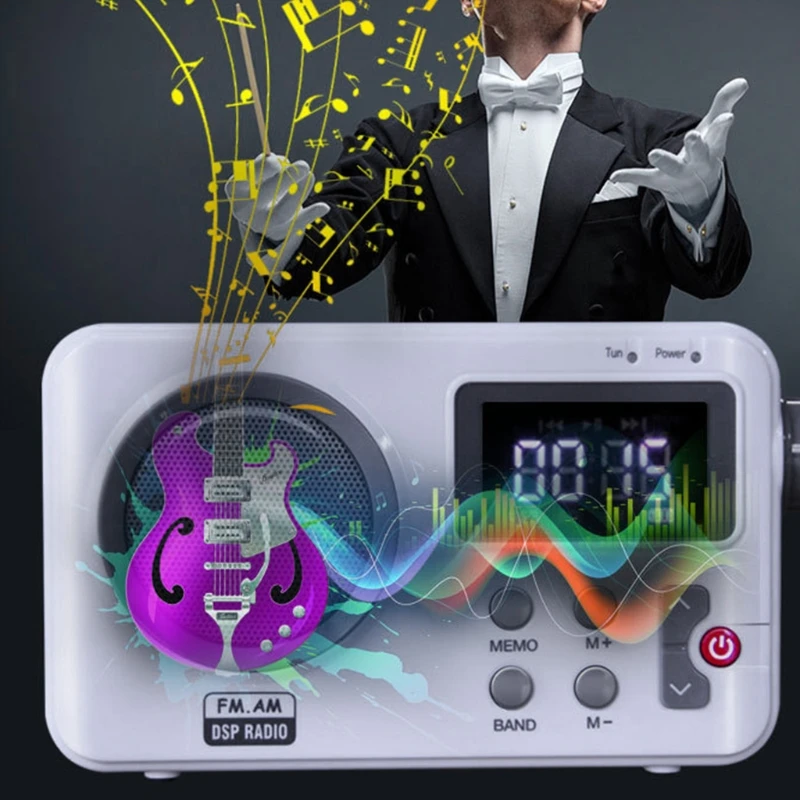 

Portable Digital Radio LCD Display FM AM Radio with Speaker Power-off Memory Function