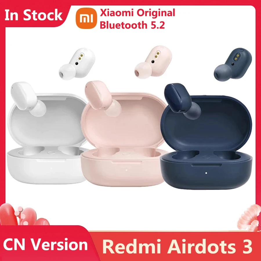 

Xiaomi Redmi Airdots 3 Bluetooth 5.2 TWS Headset APTX Adaptive Game Mode 2021 New CD-Level Sound Quality True Wireless Earbuds