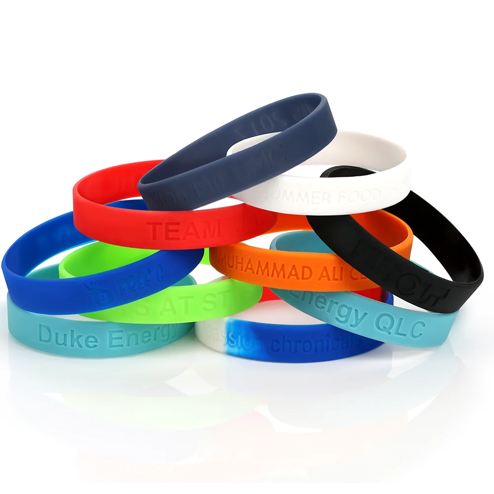 1 шт Высокое качество силиконовые браслеты с гравировкой рекламные браслет 1/2