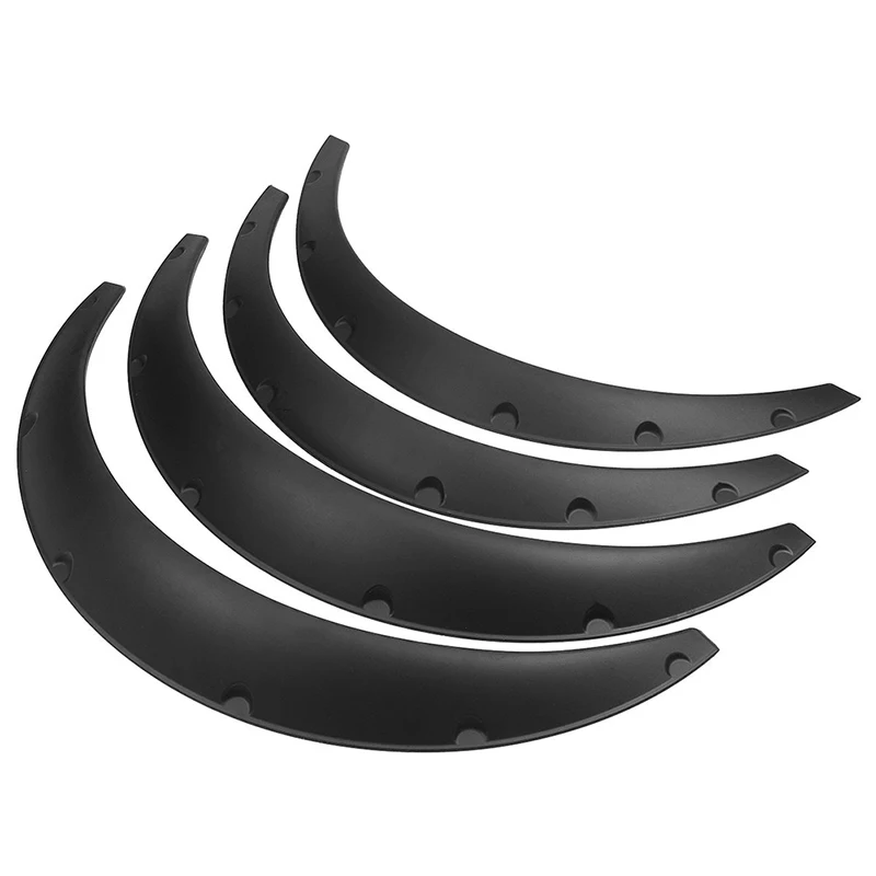 

4PCS Universal Car Wheel Fender Flares Flexible Yet Durable Polyurethane Black