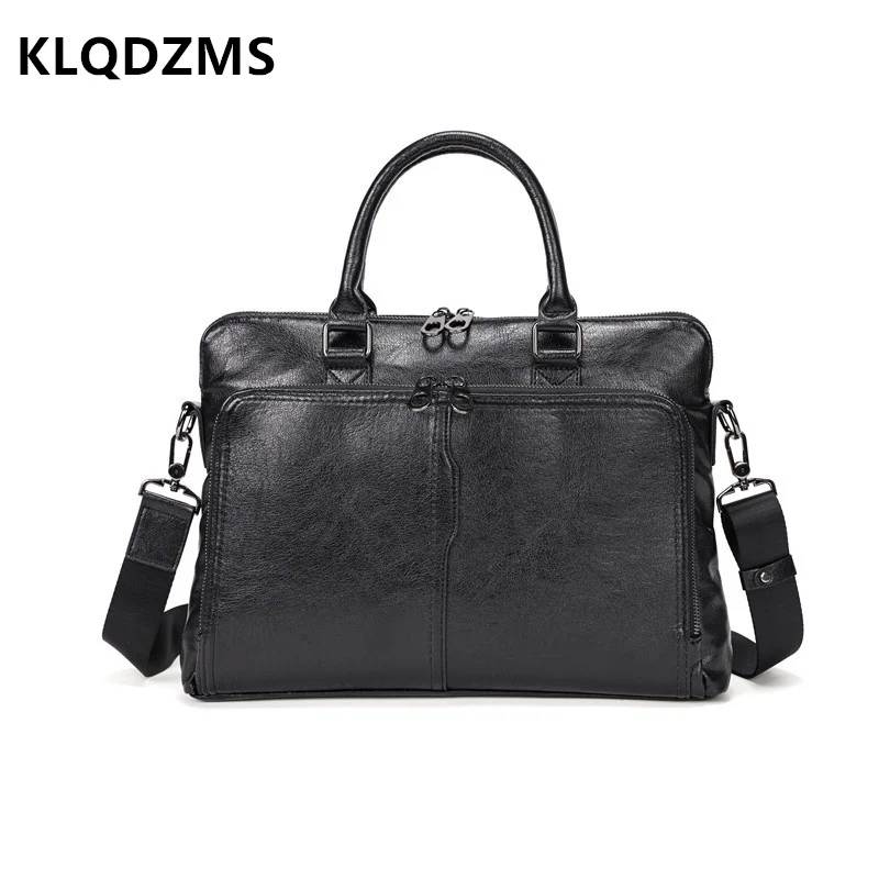 KLQDZMS Men's  Business Briefcases Classic  Messenger Bags PU Multifunctional Fashion  Backpack  Men's Handbag Briefcases