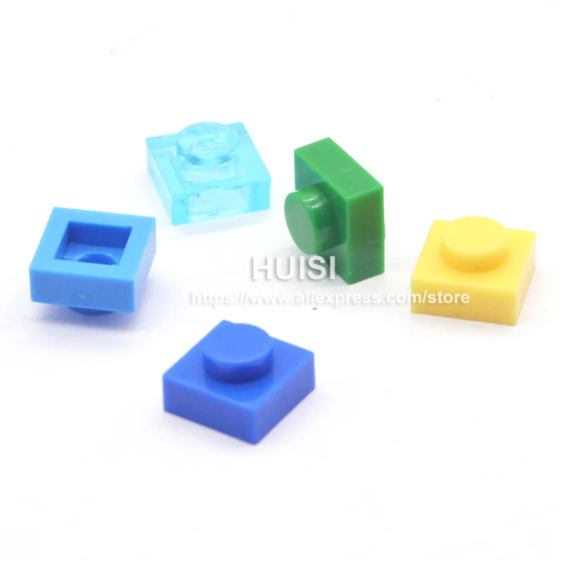 Пластиковые строительные блоки совместимые с LEGOE Bircks пластина 1x1 1 1*1 креативные DIY