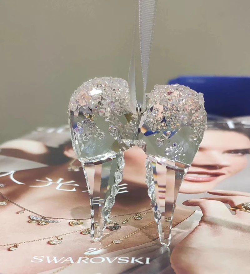 

Автомобильная подвеска в виде крыла ангела из австрийского хрусталя, украшение, статуэтки, Ловец Солнца, подвесная отделка, подарок, украшение для дома, рождественский подарок