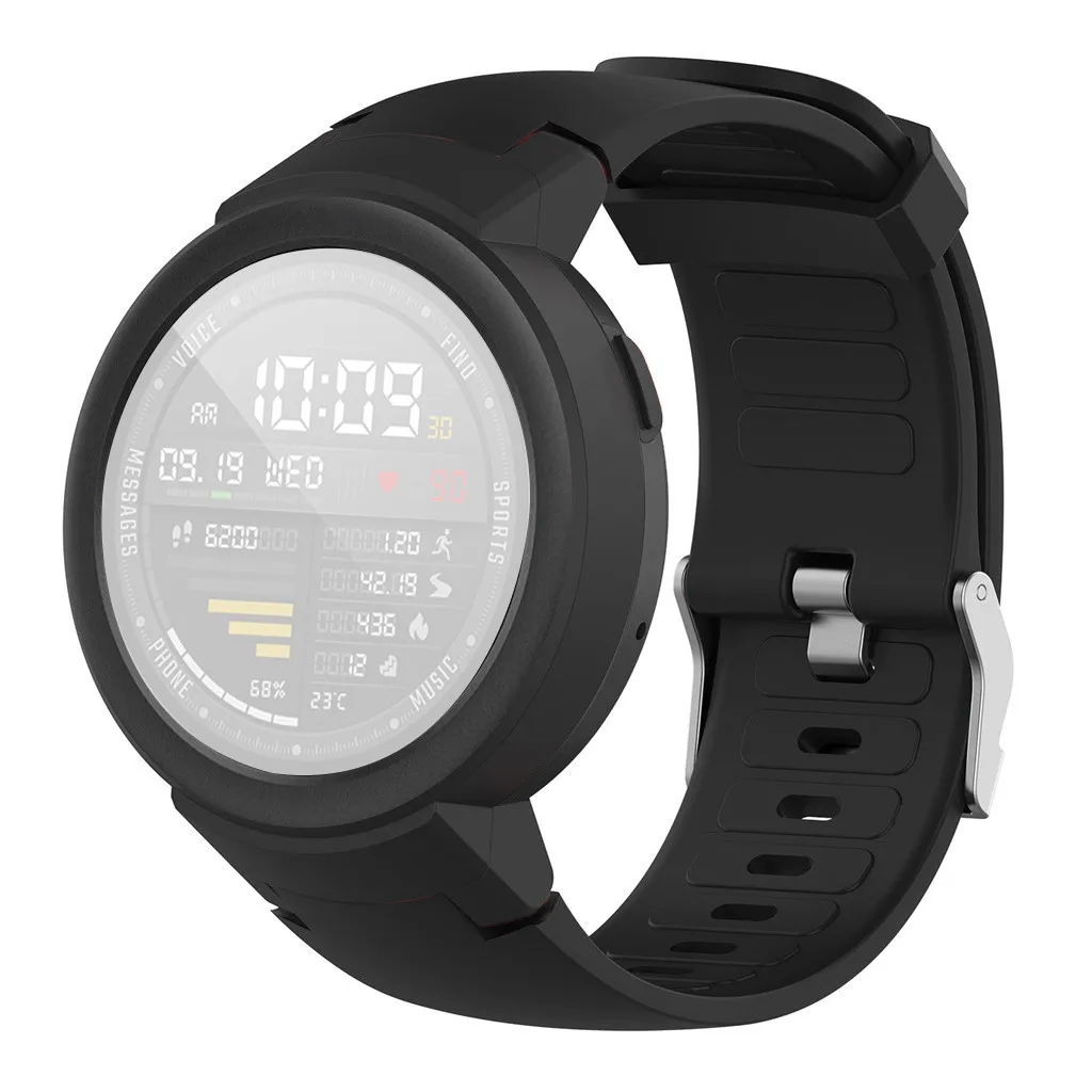 Ouhaobin ремешок для часов Huami Amazfit Verge Youth Watch силиконовый + ТПУ защитный чехол