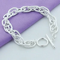 beautiful fashion bracelet 925 sterling silver charm bracelet gorgeous jewelry silver chain women gift party