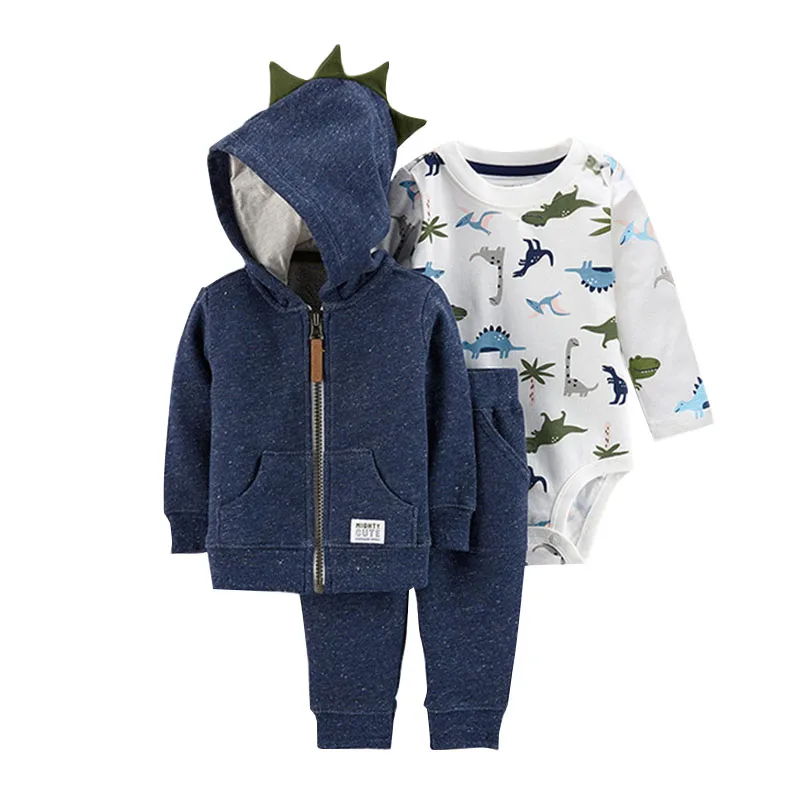 Зимняя толстовка с капюшоном комплект одежды для малышей милый кролик Акула